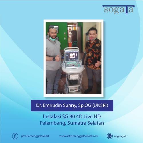 Instalasi SOGATA SG 90 4D Live HD oleh Dr. Emirudin Sunny, Sp.OG (UNSRI) di Palembang, Sumatra Selatan. November 2020