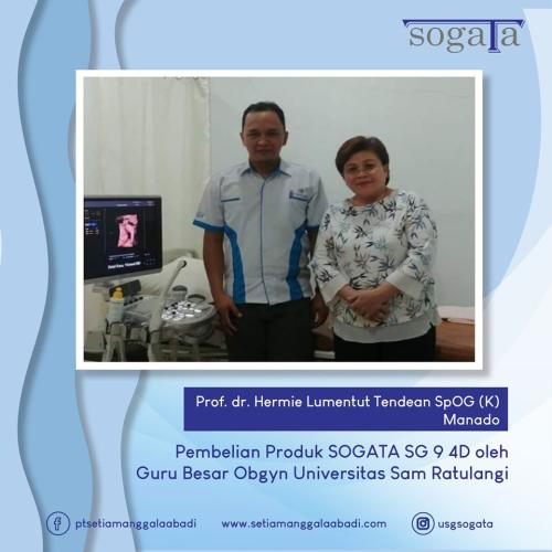 Pembelian Produk SOGATA SG 9 4D oleh Prof. dr. Hermie Lumentut Tendean SpOG (K), Guru Besar Obgyn Universitas Sam Ratulangi Manado.
