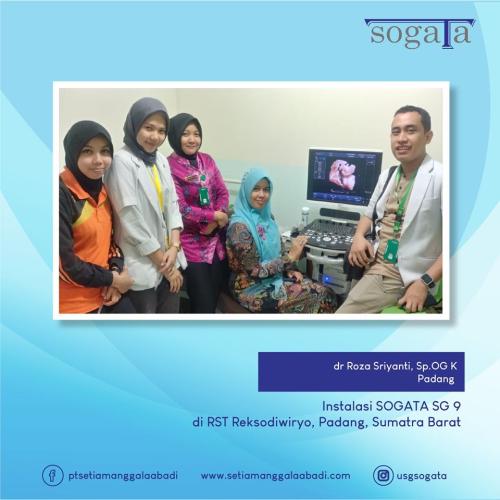 Instalasi SOGATA SG 9 oleh dr Roza Sriyanti, Sp.OG K, RST Reksodiwiryo, Padang, Sumatra Barat. Maret 2020