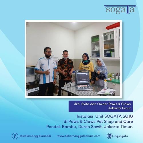 Instalasi SOGATA SG 10, oleh drh. Syifa dan Owner Paws  Claws, di Paws & Claws Pet Shop and Care, Pondok Bambu, Duren Sawit, Jakarta Timur.