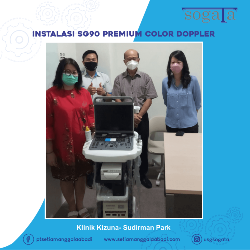 Instalasi SG 90 Pemium Color Doppler dgn dokter Radiografer,dr.Radiology dan dr.spesialis Jantung Klinik Kizuna - Sudirman Park