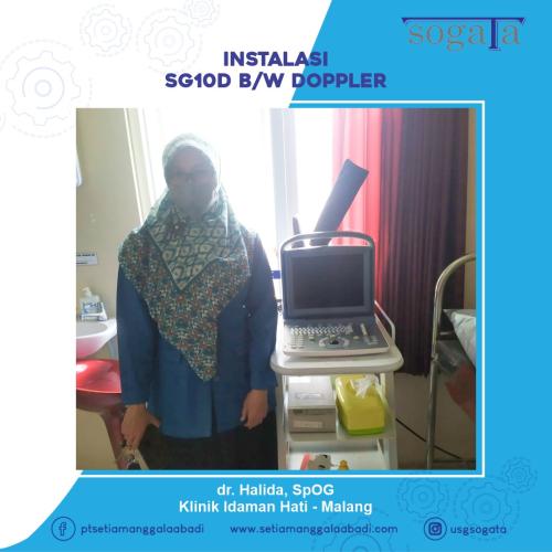 dr. Halida Spog, klinik idaman hati Malang Instalasi SG10 BW Doppler
